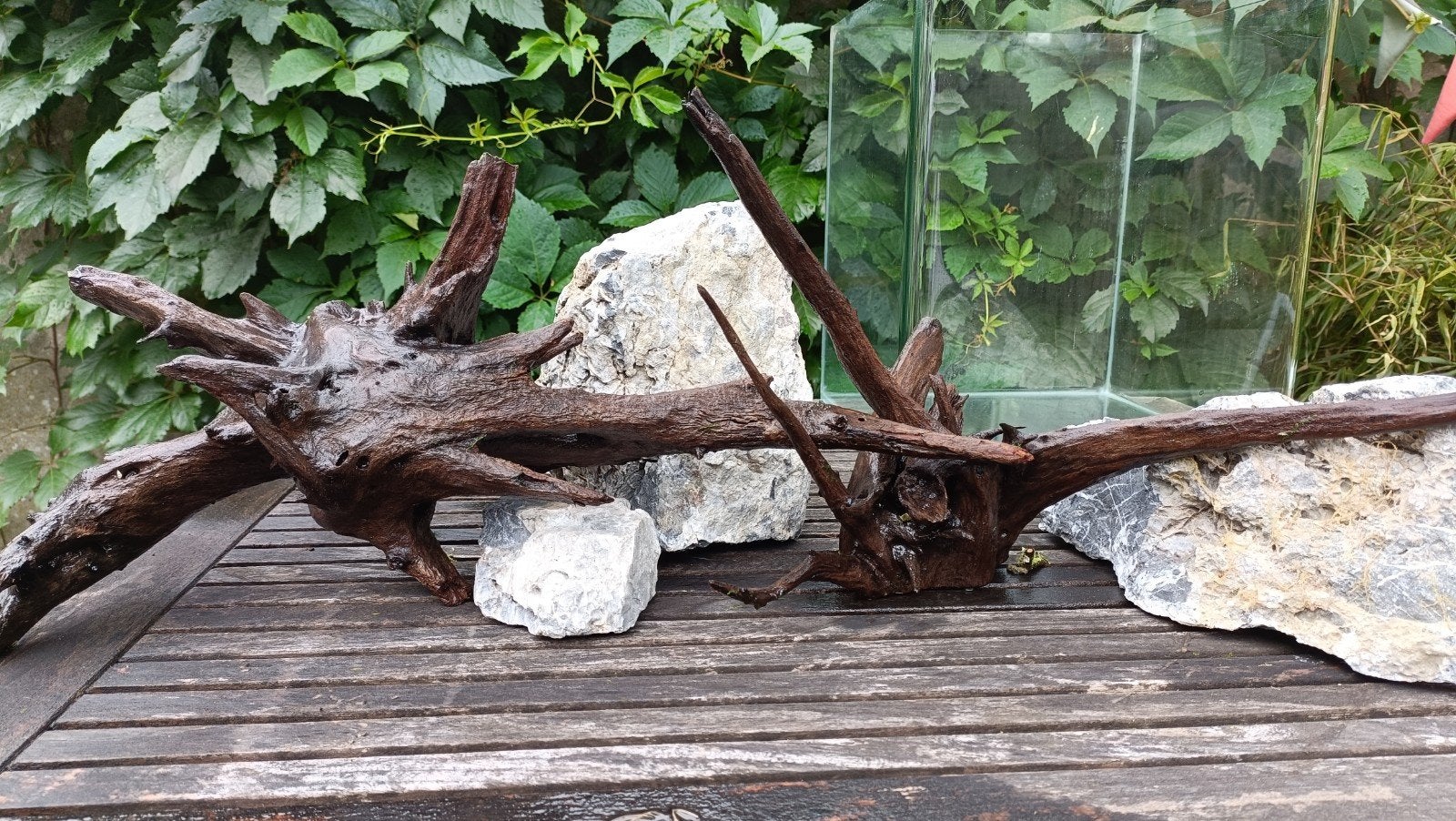 Aquariumdecoratie, hout + stenen, Ophalen, Gebruikt, Decoratie, Overige merken