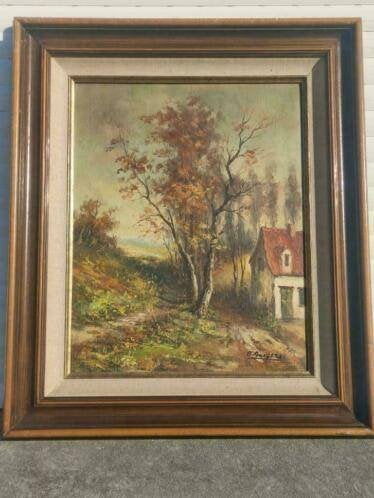 huile sur toile paysage signe b sneyers, Antiquités & Art, Art | Peinture | Classique, Enlèvement ou Envoi, Paysage, Toile