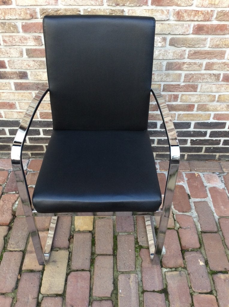 SLEDESTOEL ZO GOED ALS NIEUW, Huis en Inrichting, Stoelen, Ophalen, Kunststof, Zwart, Zo goed als nieuw