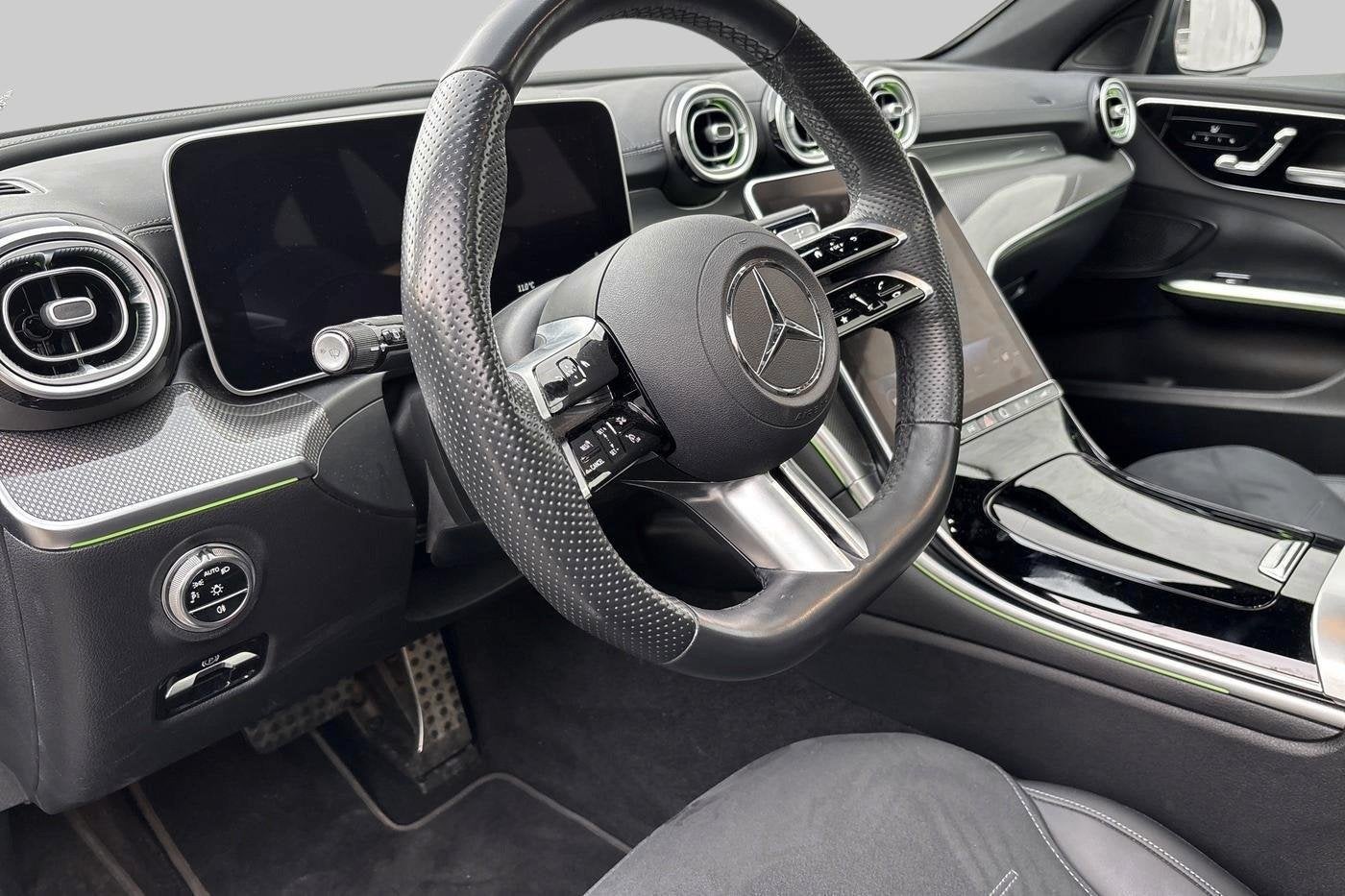 Mercedes-Benz C-Klasse 300e Break AMG Line, Auto's, Automaat, Zwart, Plug-in hybride, 5 deurs