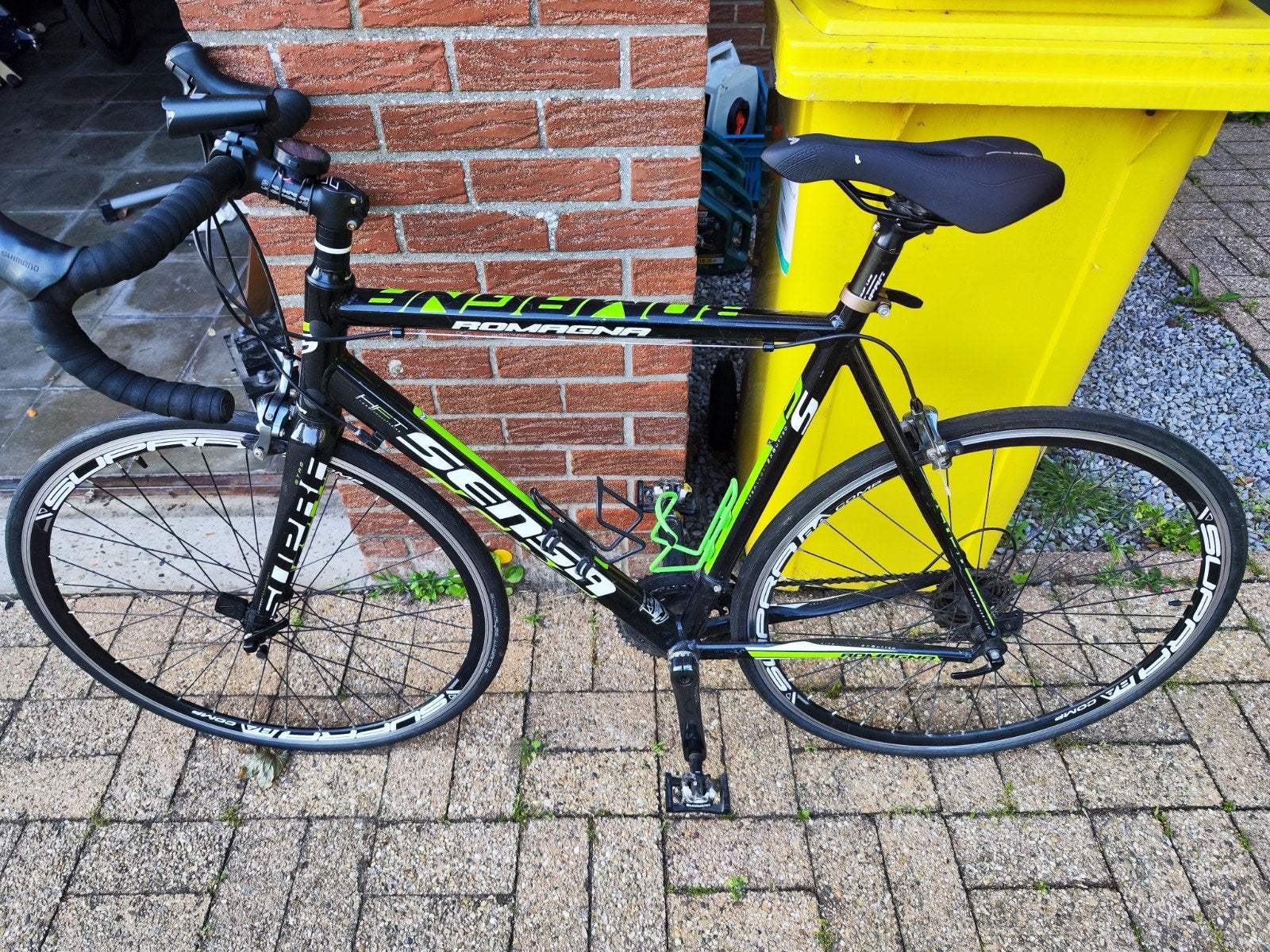 Sensa romagna koersfiets, 28 inch, Gebruikt, 10 tot 15 versnellingen, Velgrem