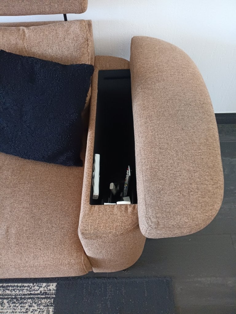 Ronde longchair links+2 zit arm rechts. B272xD150xH80cm, Ophalen, Zo goed als nieuw, Stof, Modern