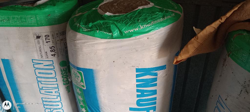 Knauf Naturoll 045 rotswol 17cm, Doe-het-zelf en Bouw, Ophalen, Zo goed als nieuw