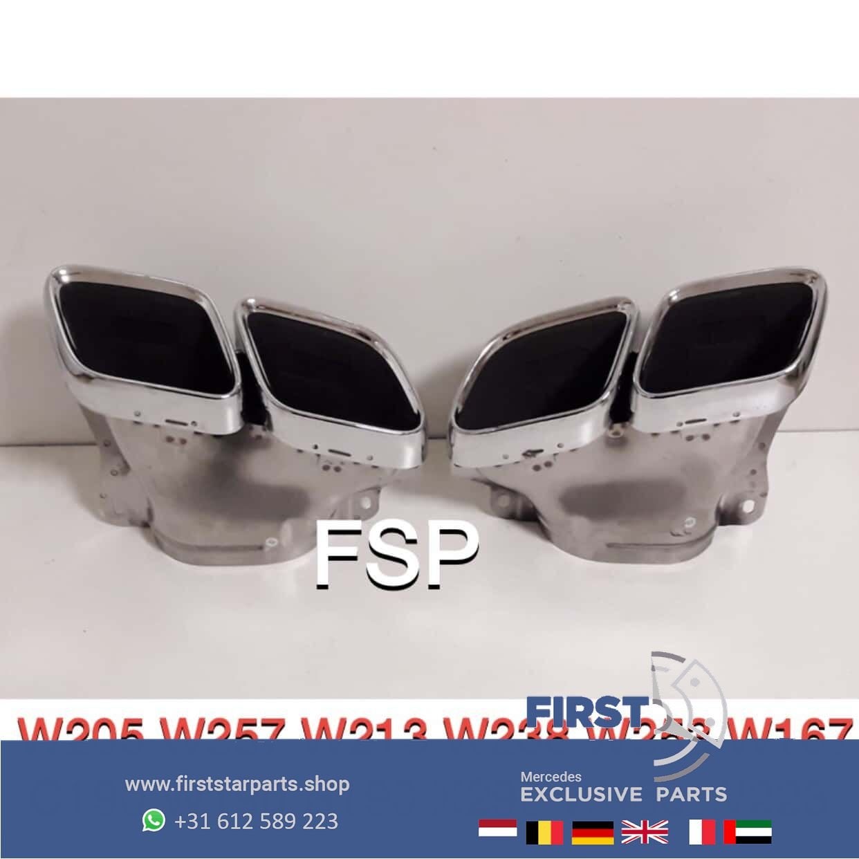 W205 C205 FACELIFT C63 AMG UITLAAT SIERSTUKKEN SET Mercedes, Utilisé, -, -, Enlèvement ou Envoi