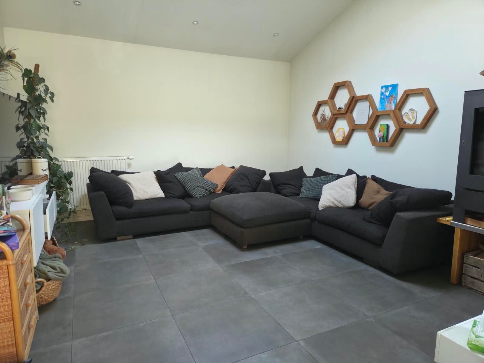 Zetel 2 stuks met poef, Ophalen, Gebruikt, Stof, Design
