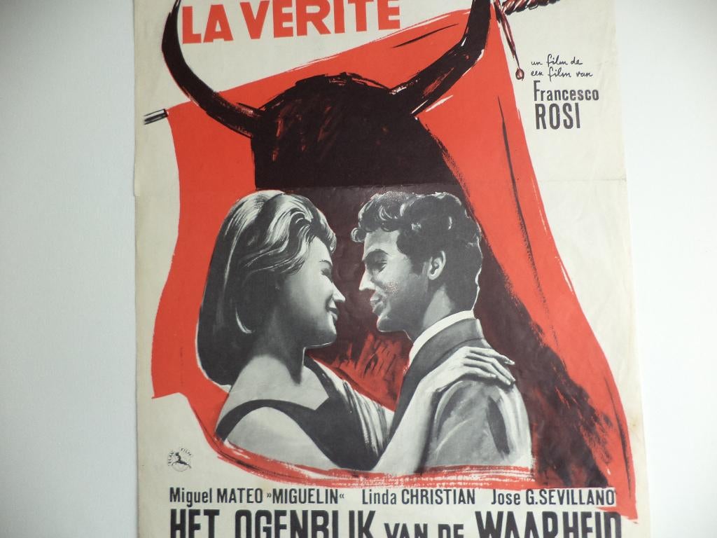 1965 origin sixties filmposter Le moment de la vérité poster, Enlèvement ou Envoi