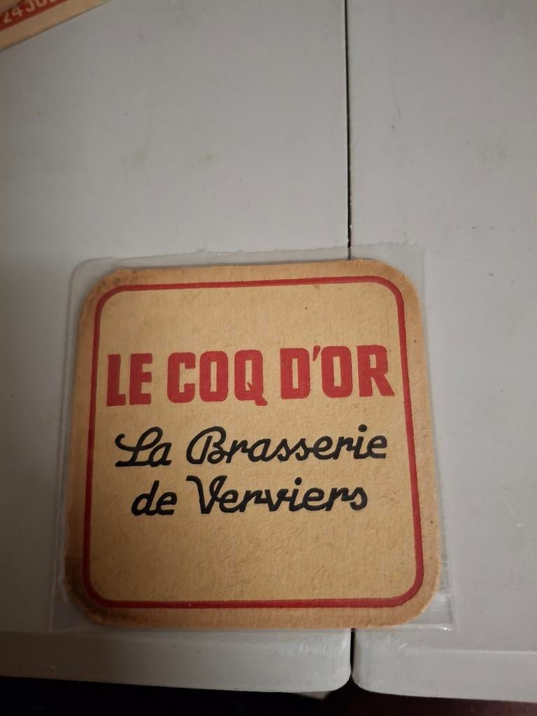Ancien tapis à bière Le Coq d'Or Brasserie Verviers, Enlèvement ou Envoi