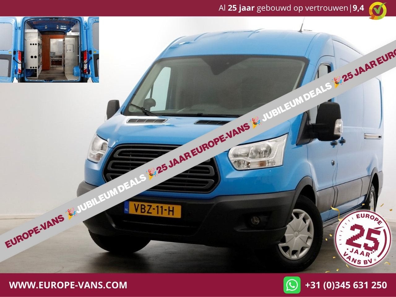 Ford Transit 350 2.0 TDCI 130pk E6 L3H2 Trend Airco/Camera/2, Achat, Entreprise, Diesel, Ford