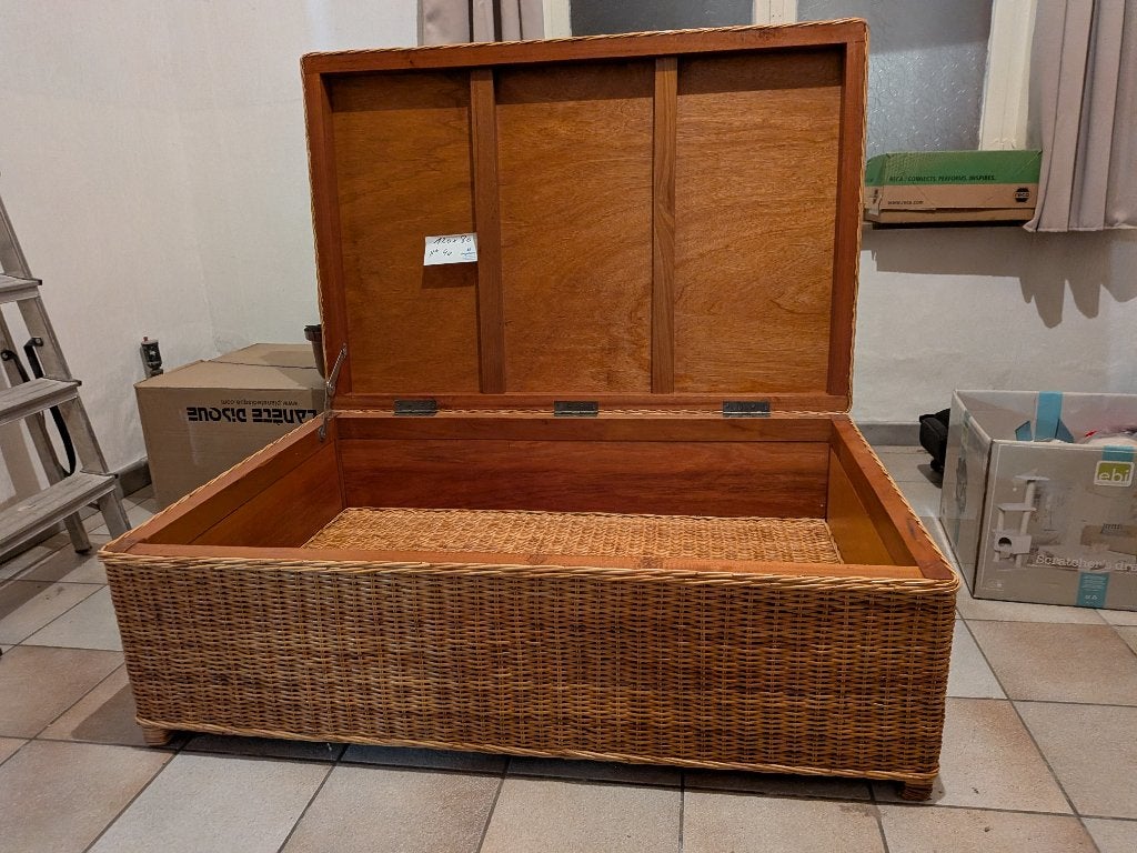 Table basse en osier, 100 à 150 cm, Enlèvement ou Envoi, Utilisé, 50 à 100 cm