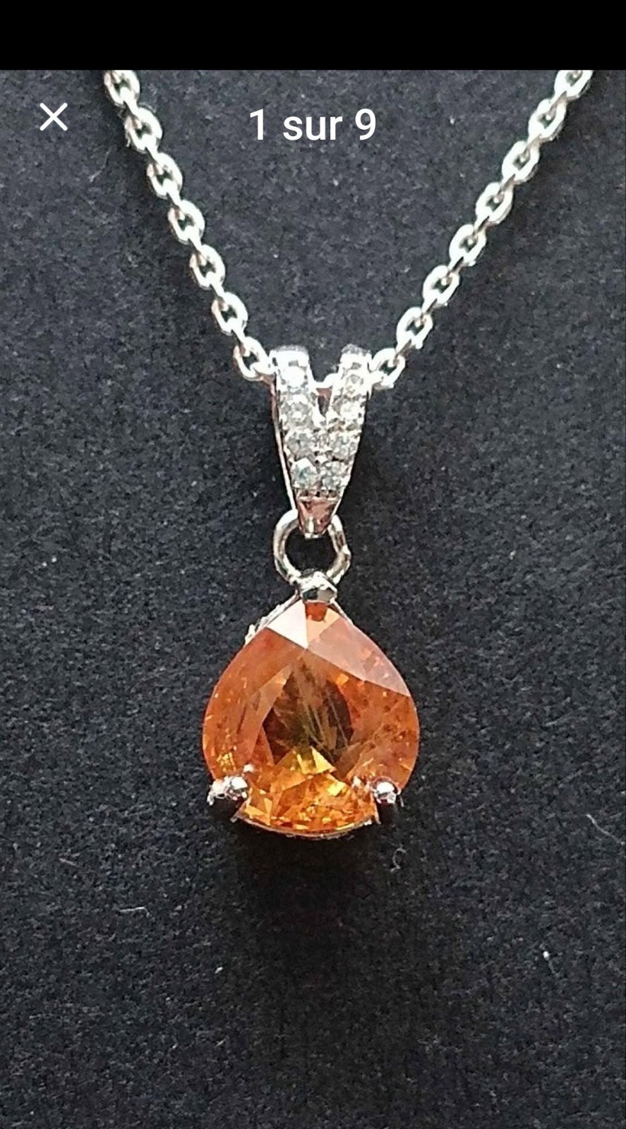 Pendentif en argent sterling avec saphir d'Australie, Neuf, Jaune, Enlèvement, Avec pierre précieuse