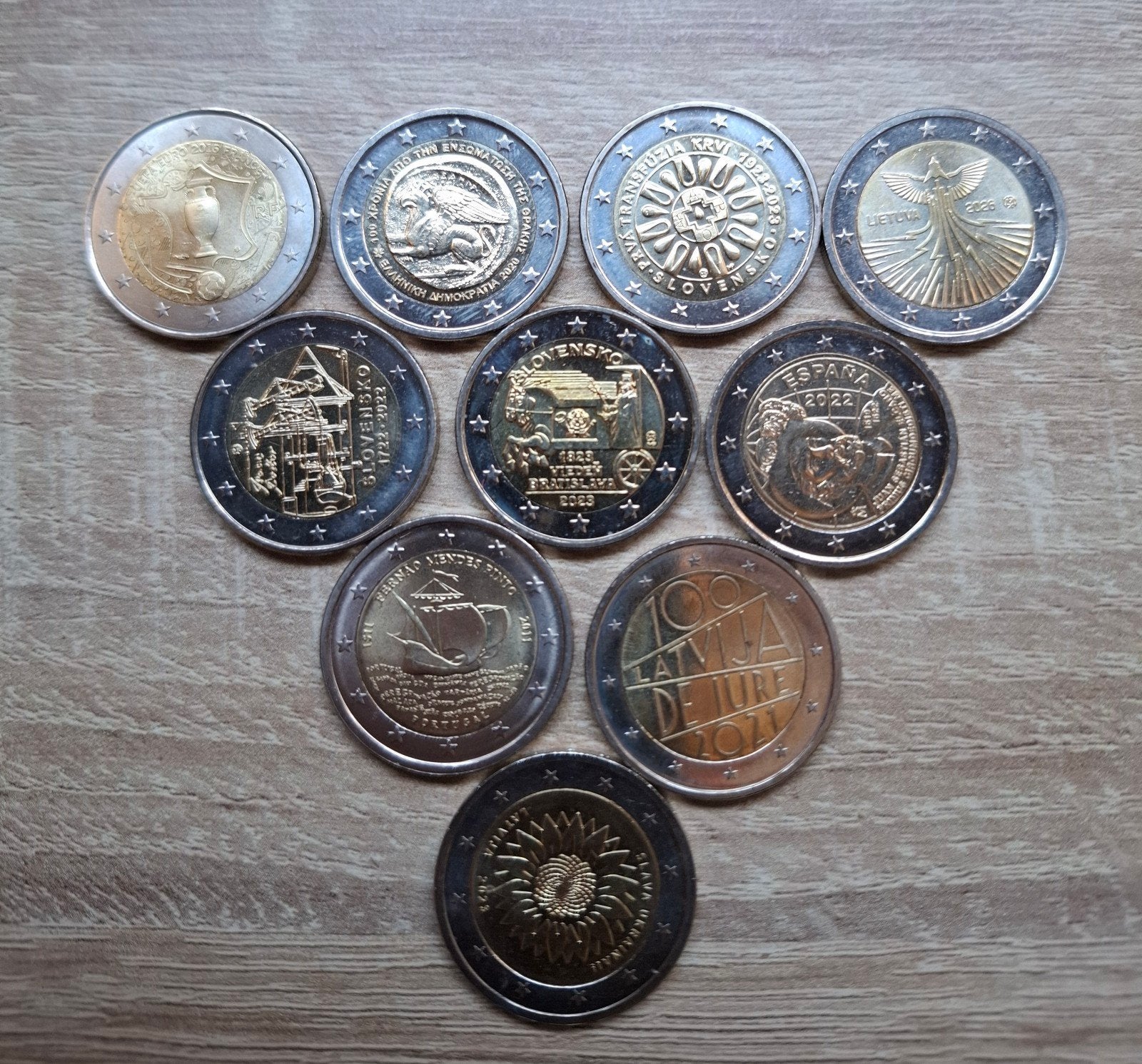 Lot - 2 euromunten UNC, Ophalen of Verzenden, Setje