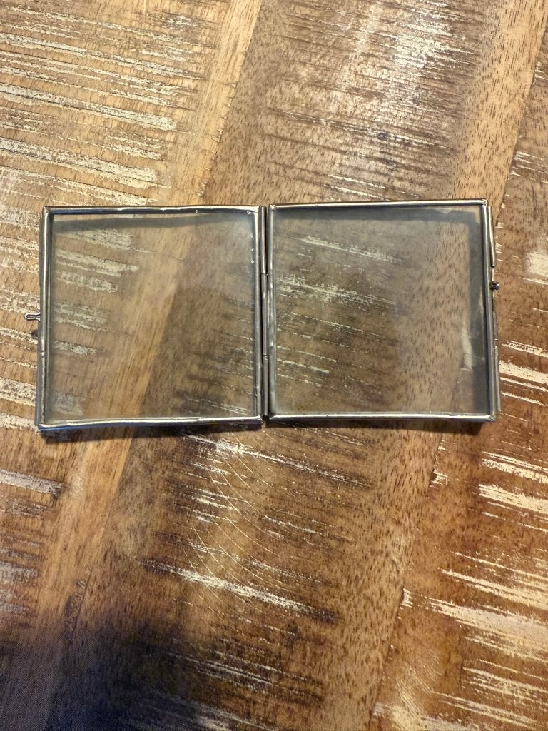vintage metalen fotokader, kan ingeklapt worden, Ophalen of Verzenden