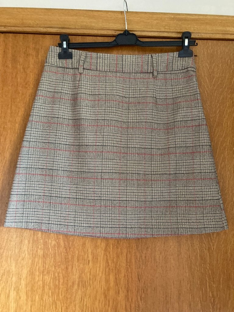 Bruine geruite rok, Sora, maat 42 L = 51 cm, Taille 42/44 (L), Enlèvement ou Envoi, Comme neuf, Sora by Jbc