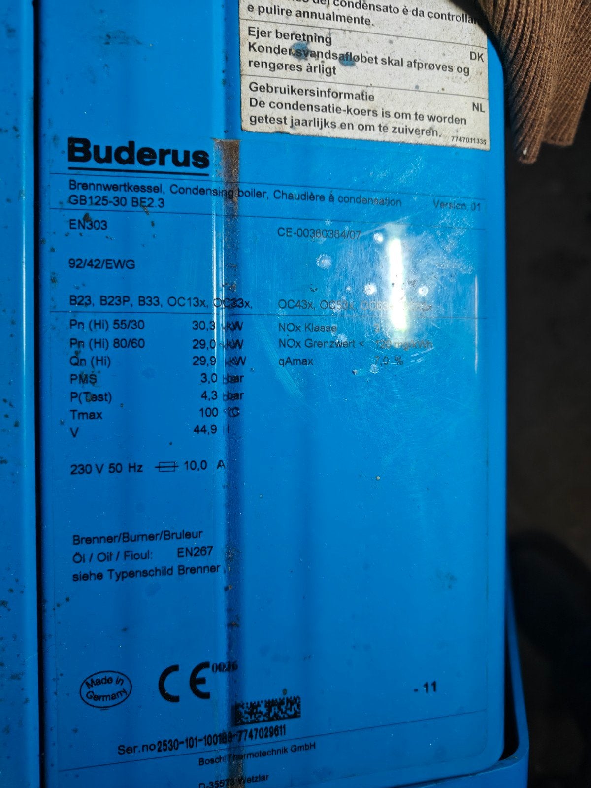 chaudière mazout condensation buderus logano plus GB125, Bricolage & Construction, Enlèvement