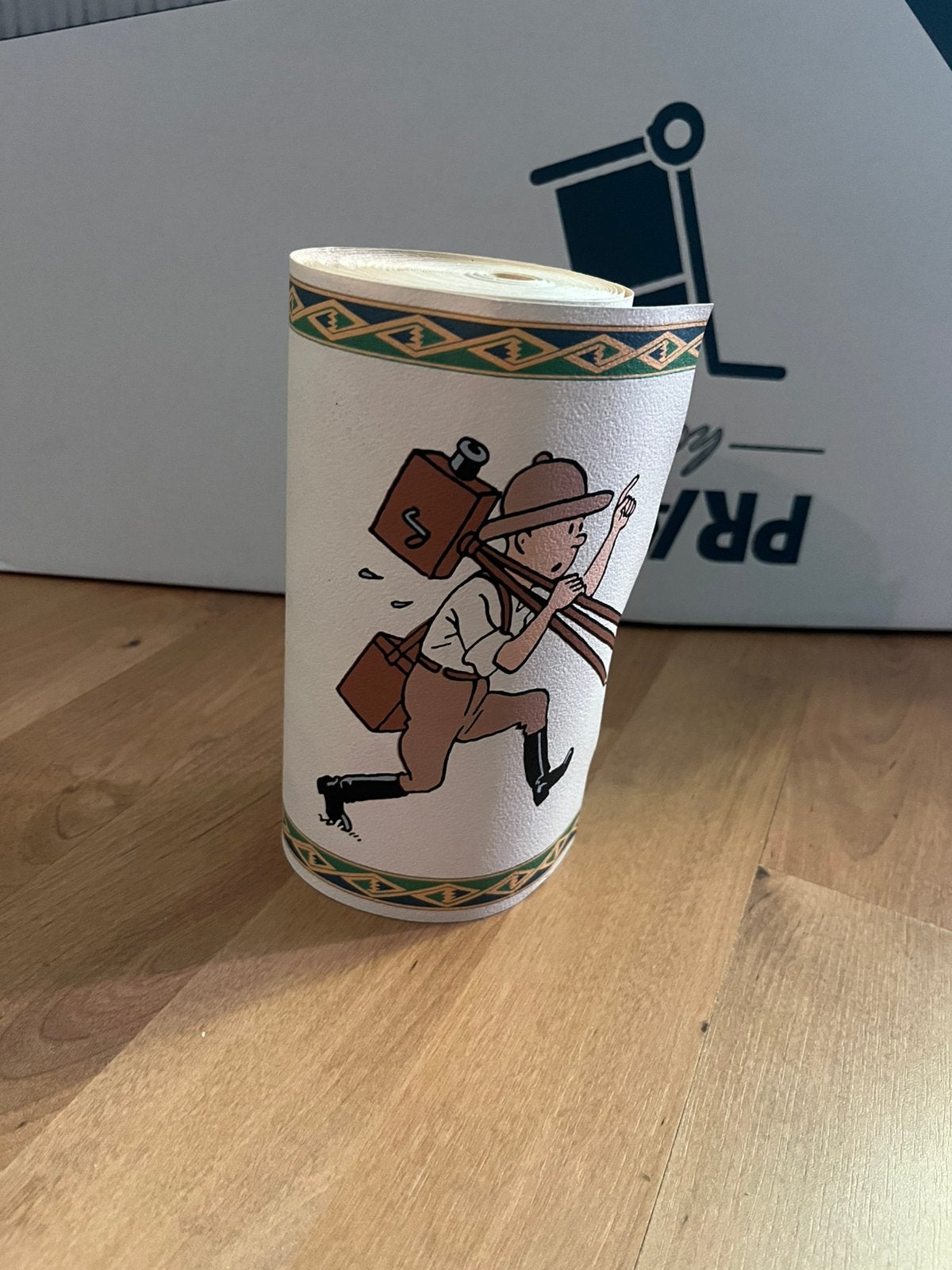 Vintage Kuifje / Tintin behangfries, Verzamelen, Ophalen of Verzenden, Kuifje