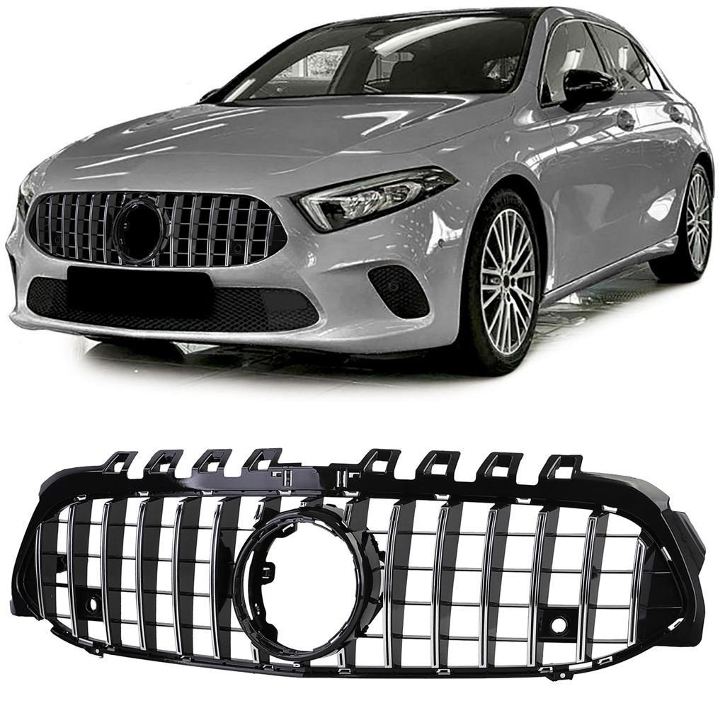 Grill Zwart Chrome Voor MB A Klasse W177 V177 Zonder Camera, Verzenden