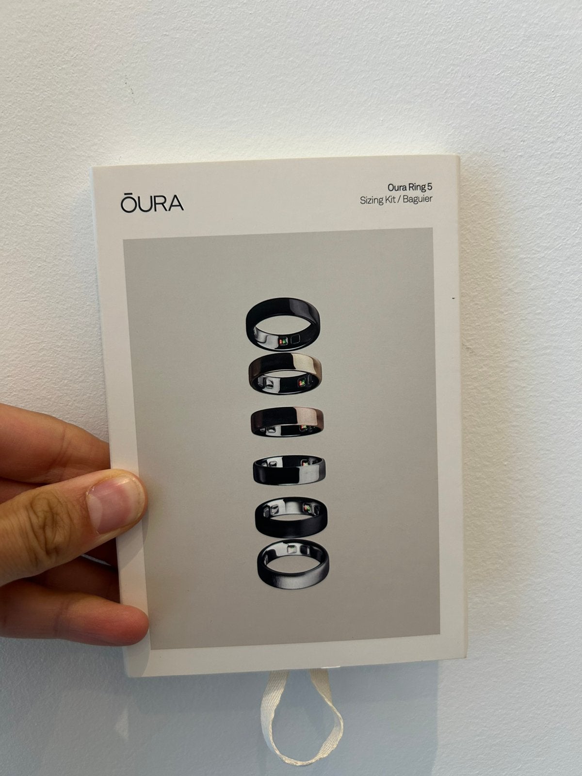 Maatset Oura Ring 5, Huis en Inrichting, Ophalen, Zo goed als nieuw