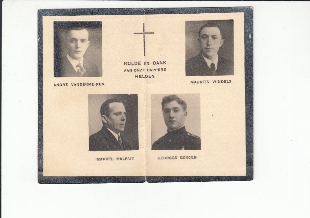 Slachtoffer WO II - gevallen bevrijding Wevelgem 1944, Collections, Images pieuses & Faire-part, Envoi, Image pieuse
