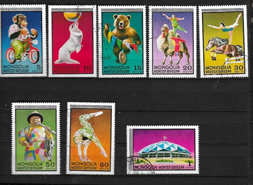 Timbres Cirque mongolie, Envoi, Affranchi