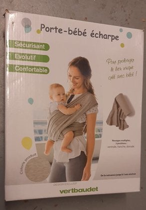 Porte bébé écharpe Vertbaudet en boîte, Enfants & Bébés, Enlèvement, Utilisé, Dos