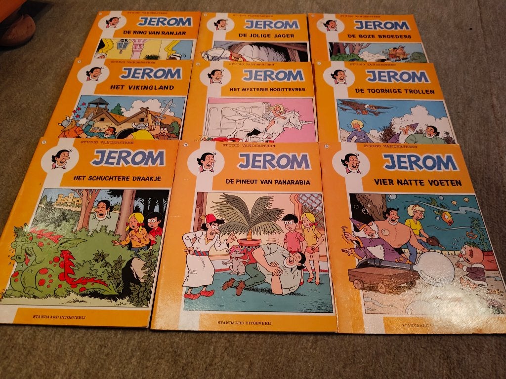 Verzameling Jerom strips gele reeks - 18 stuks, Boeken, Meerdere stripboeken, Ophalen of Verzenden, Gelezen, Willy Vandersteen