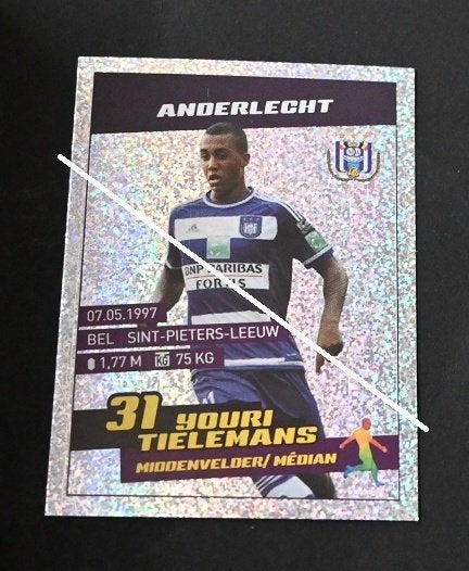 Panini Pro League 16 RSC Anderlecht Youri Tielemans, Envoi, Neuf, Affiche, Image ou Autocollant