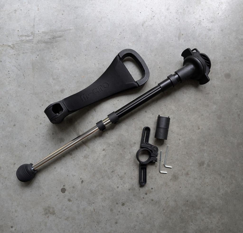 Mini Micro 3 in 1 deluxe push set (accessoire Micro step), Fietsen en Brommers, Steps, Ophalen, Zo goed als nieuw, Gewone step