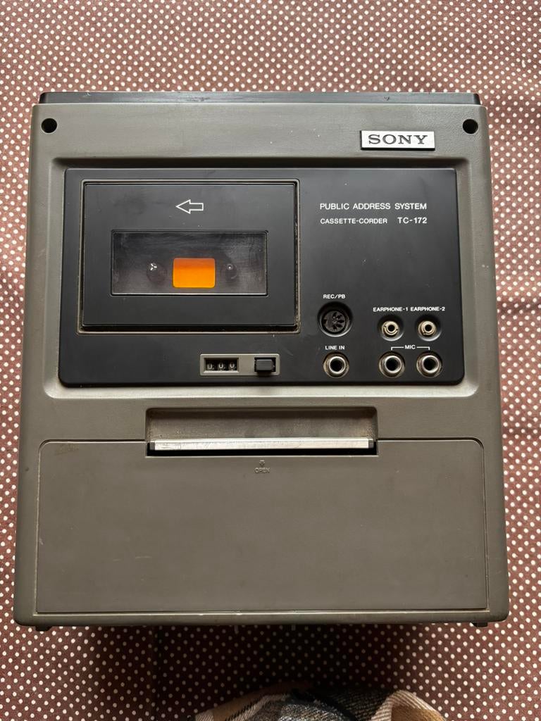 Sony TC-172 cassette corder vintage, Audio, Tv en Foto, Cassettedecks, Ophalen, Sony