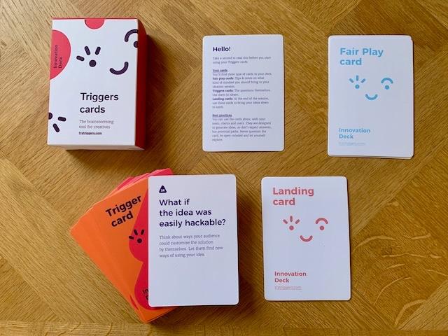 7 brainstorm decks from TryTriggers (English). Price for 7., Ophalen of Verzenden, Zo goed als nieuw, Economie en Marketing