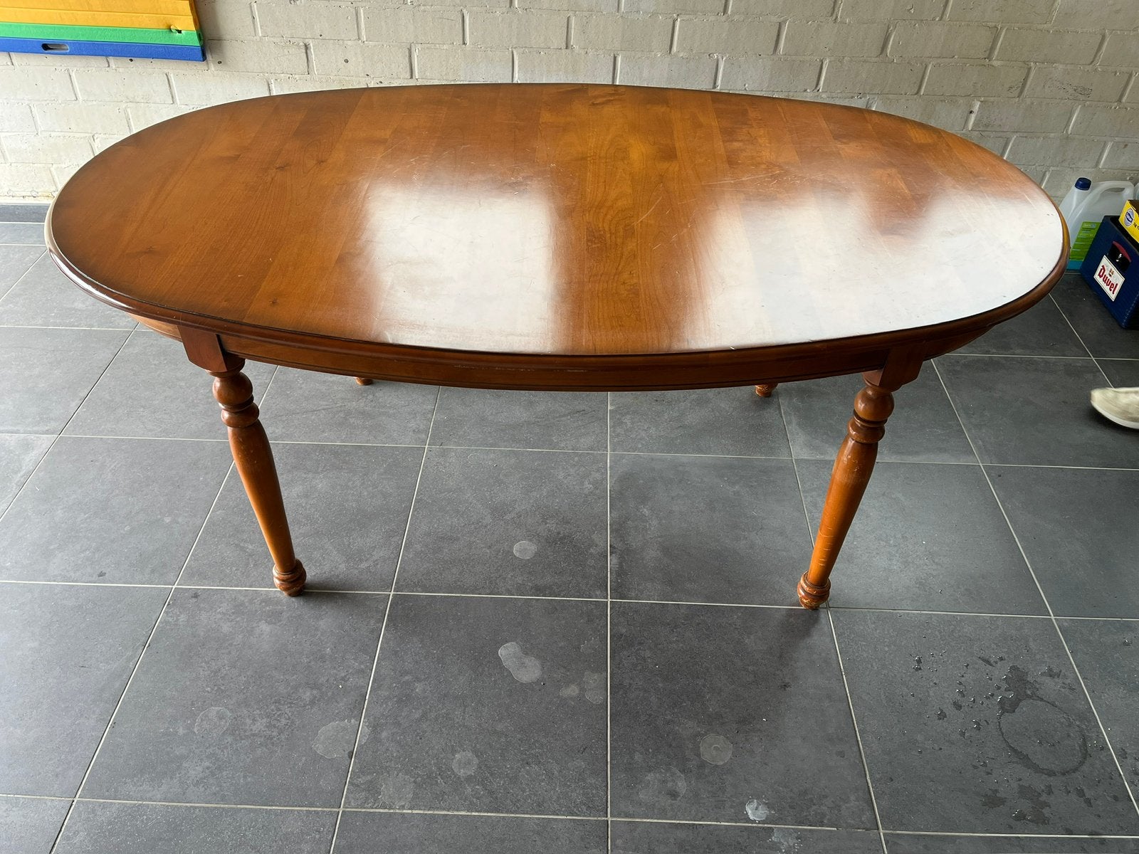 Mooie eettafel met 6 stoelen, Huis en Inrichting, Gebruikt, 100 tot 150 cm, Eikenhout, Vijf personen of meer