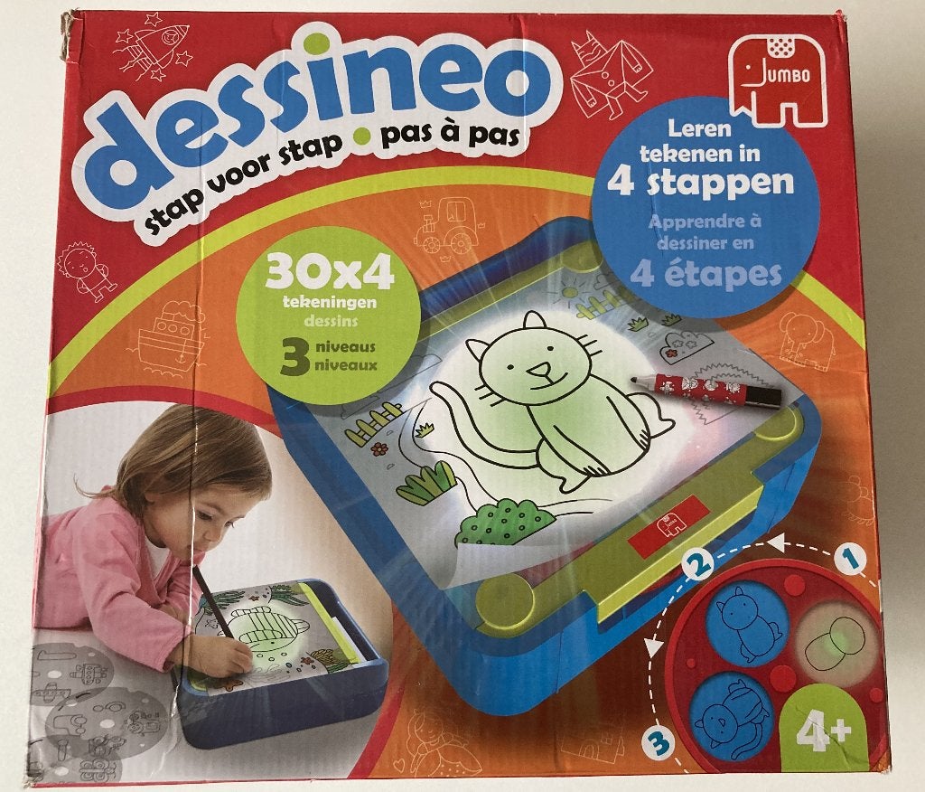 Jumbo jeu DESSINEO (pas à pas pour apprendre à dessiner), Enlèvement, Utilisé, Découverte, Avec lumière