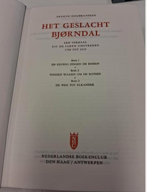 Het Geslacht Bjørndal -Trygve Gulbranssen (Nederlandse Boek, Boeken, Ophalen of Verzenden, Gelezen