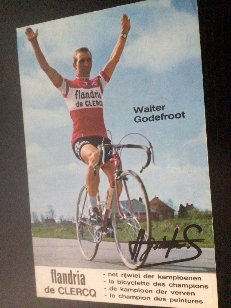 Wielerkaart 1967 team flandria Walter godefroot signe, Verzenden, Zo goed als nieuw