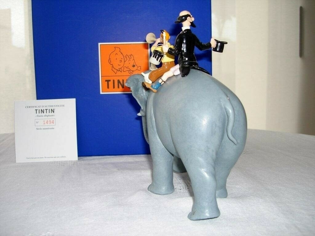 TINTIN HERGE MOULINSART 'ELEPHANT ', Collections, Enlèvement ou Envoi, Comme neuf, Humain