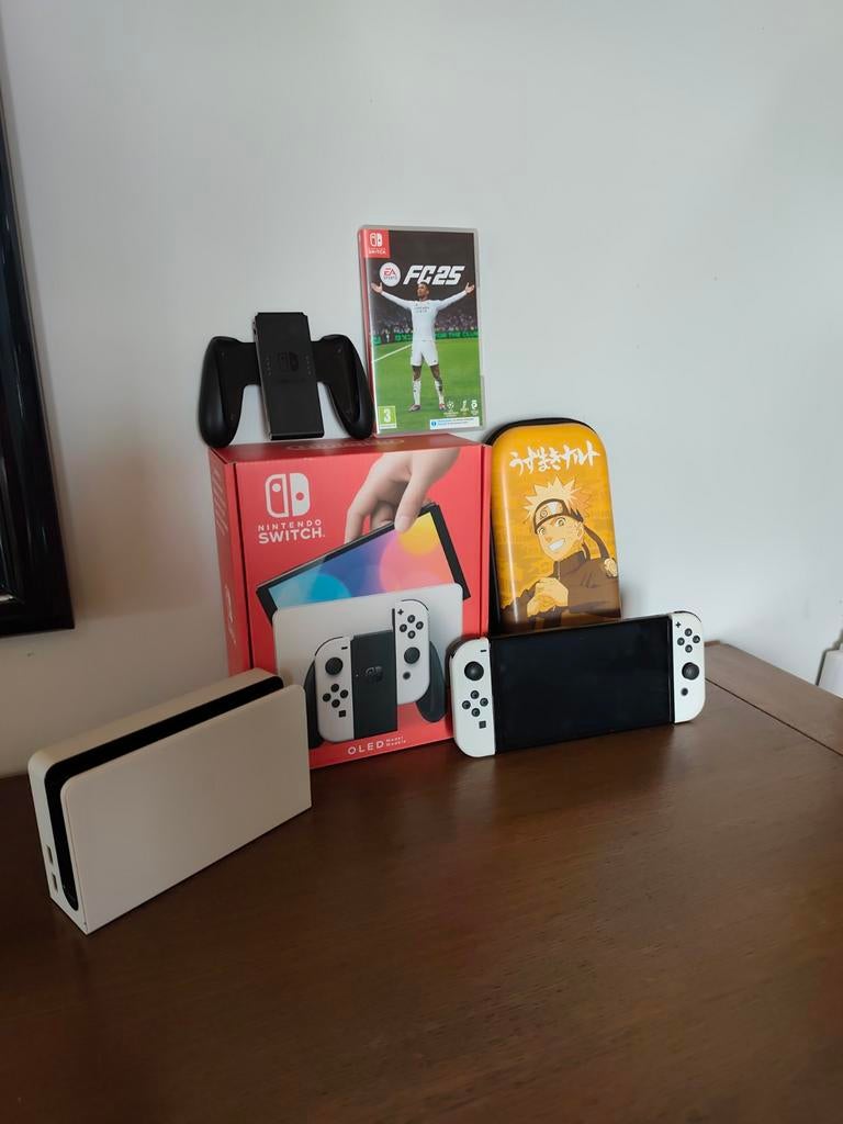 Switch OLED met transport case en fc25, Ophalen of Verzenden, Switch OLED