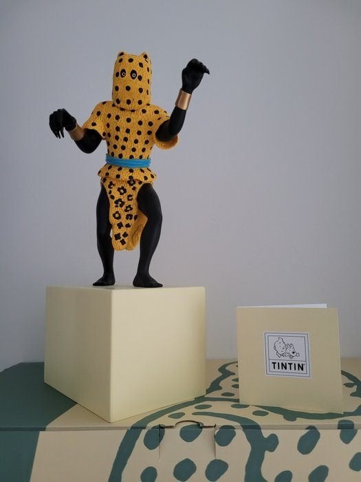 TINTIN AU CONGO L'HOMME LEOPARD musee imaginaire, Collections, Enlèvement ou Envoi, Neuf