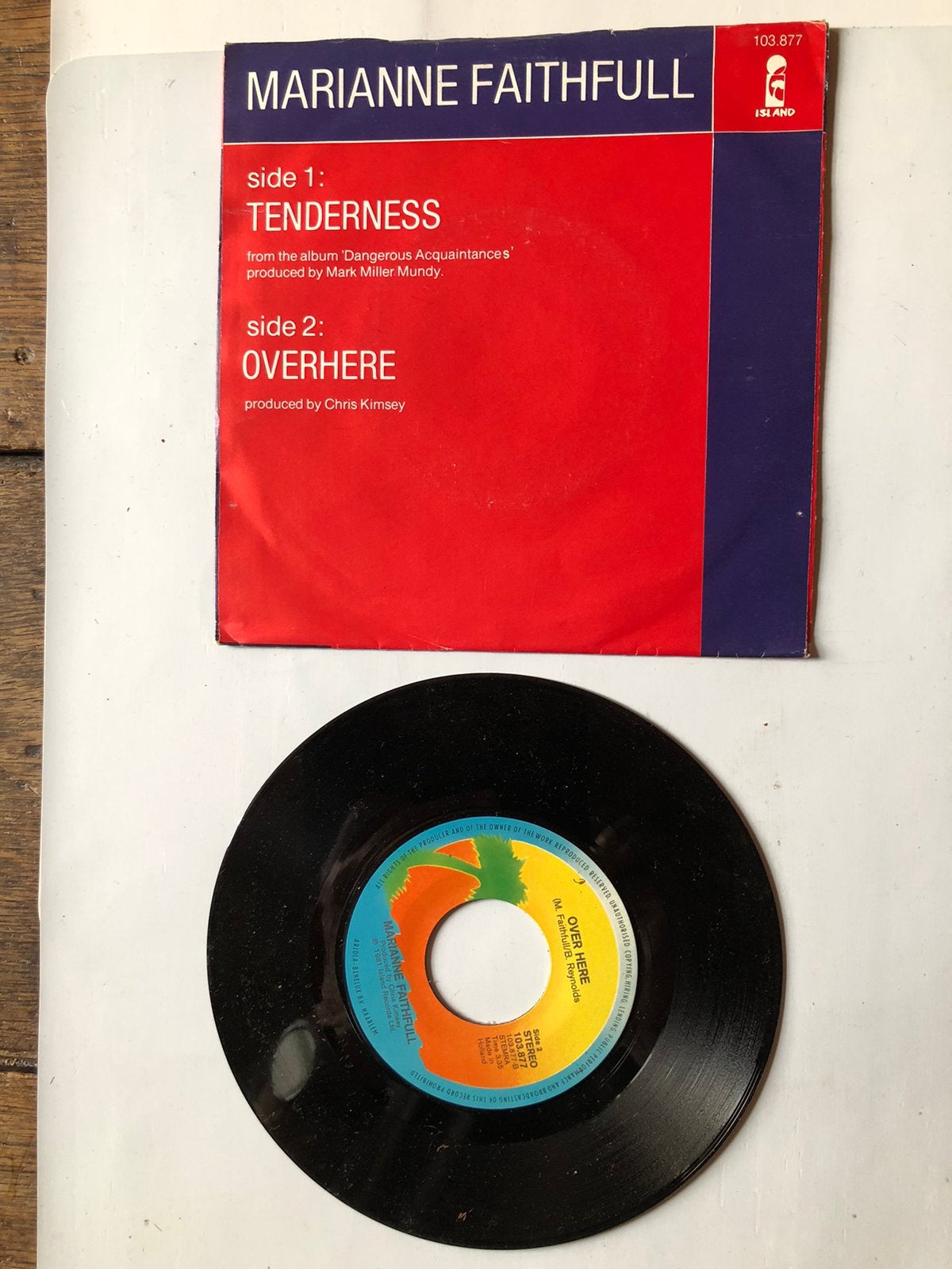 Marianne Faithfull : Tendresse (1980), CD & DVD, Vinyles | Classique, Envoi, Comme neuf
