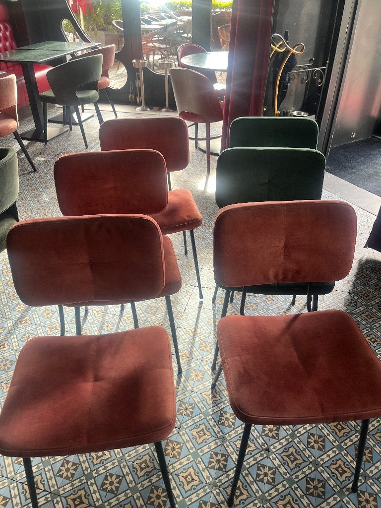 chaises de salle à manger en velours, Maison & Meubles, Chaises, Autres couleurs, Synthétique, Enlèvement, Modern