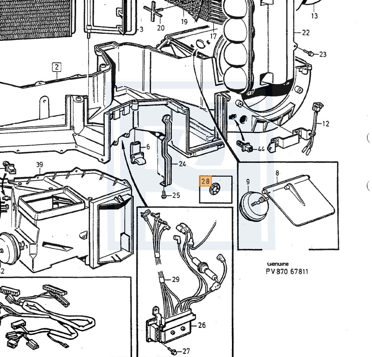 Volvo Grille Volvo onderdeelnr 1395333, Auto-onderdelen, Ophalen of Verzenden, Nieuw