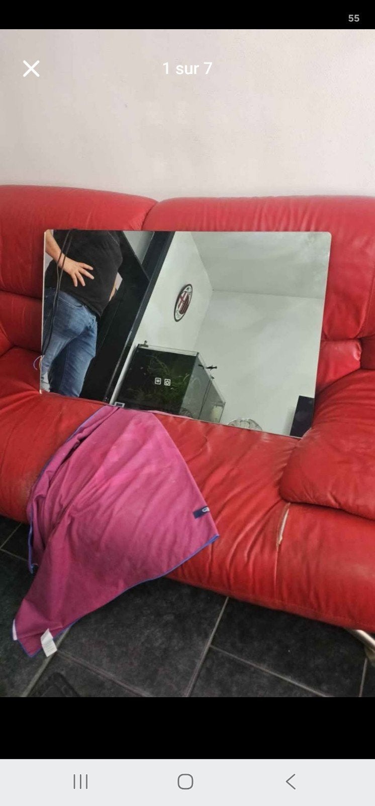 miroir, Enlèvement, Comme neuf, Autres dimensions, 70 cm ou moins
