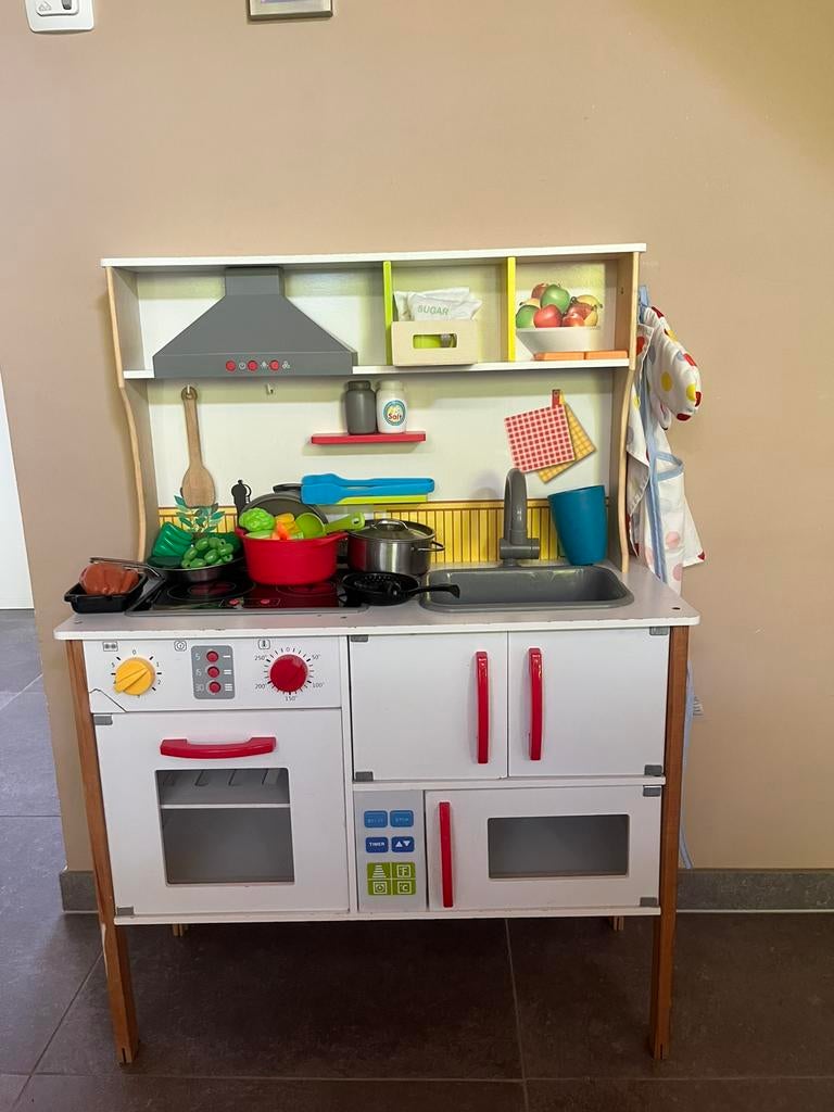 Speelgoedkeuken met diverse toebehoren, Kinderen en Baby's, Ophalen of Verzenden, Zo goed als nieuw, Hout, Speelkeuken
