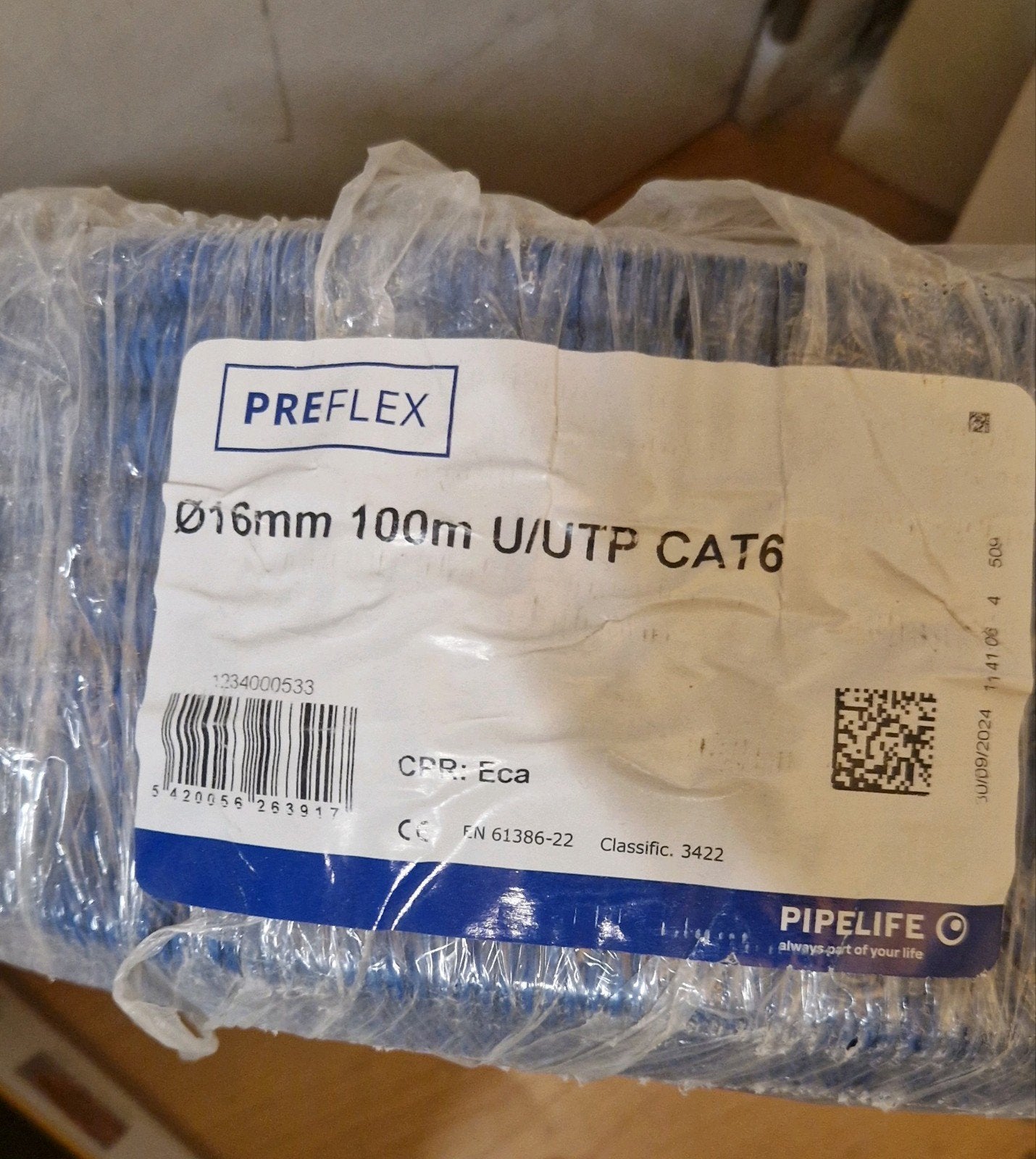 Preflex utp cat6, Enlèvement