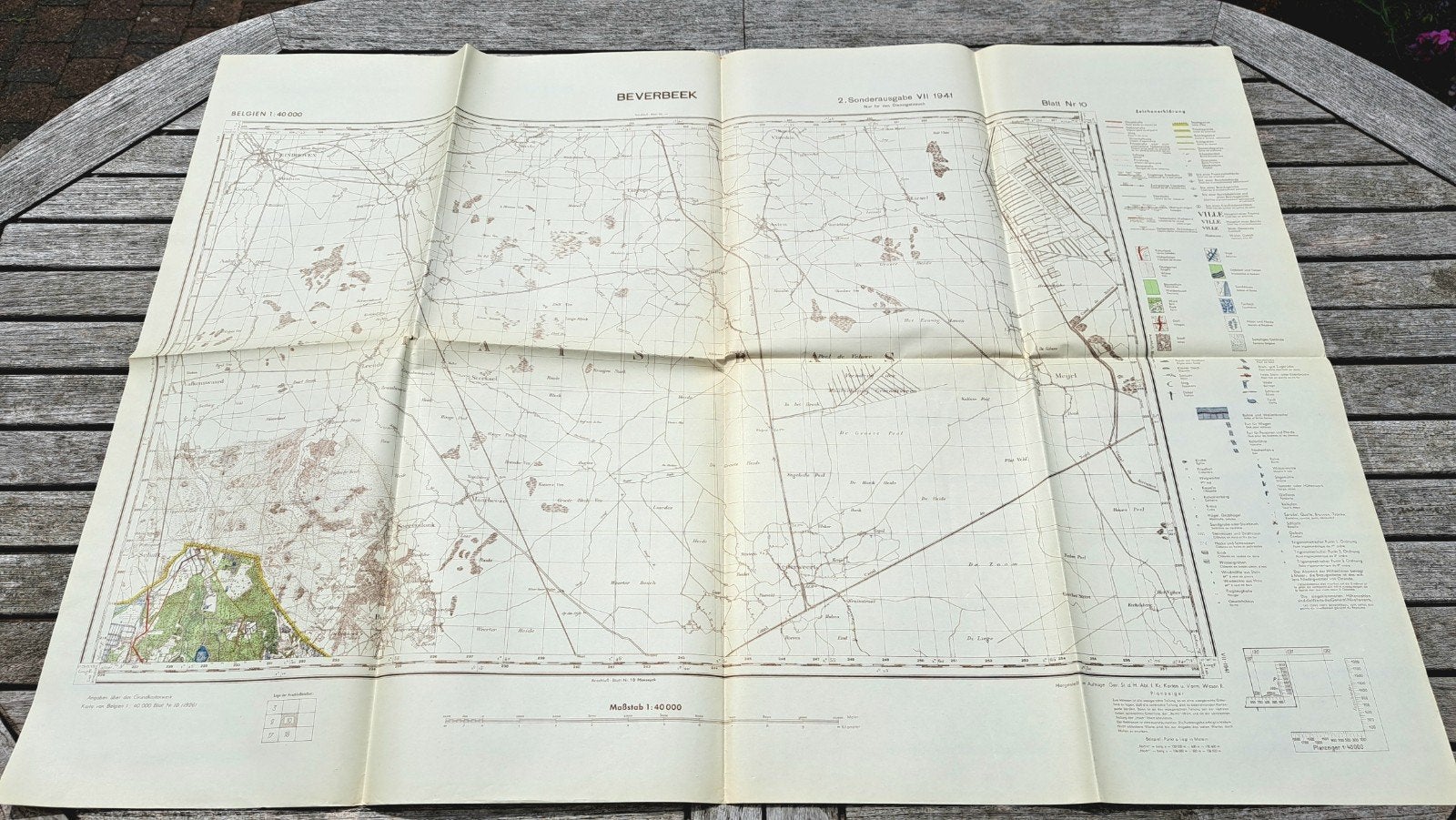 WWII Carte Etat-Major allemande 1941 BEVERBEEK EINDHOVEN, Enlèvement ou Envoi
