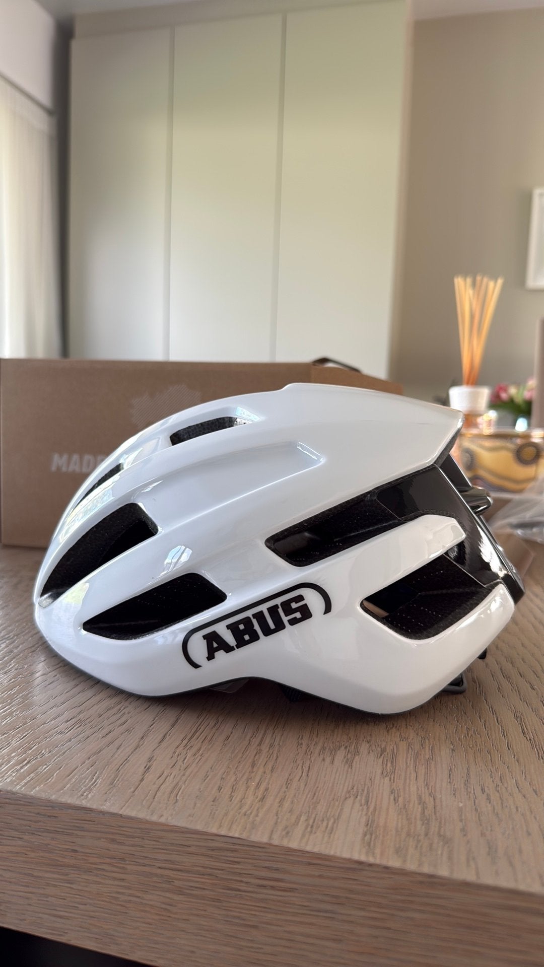 Helm Abus Road Powerdome wit maat small, Fietsen en Brommers, Ophalen of Verzenden, Nieuw, S