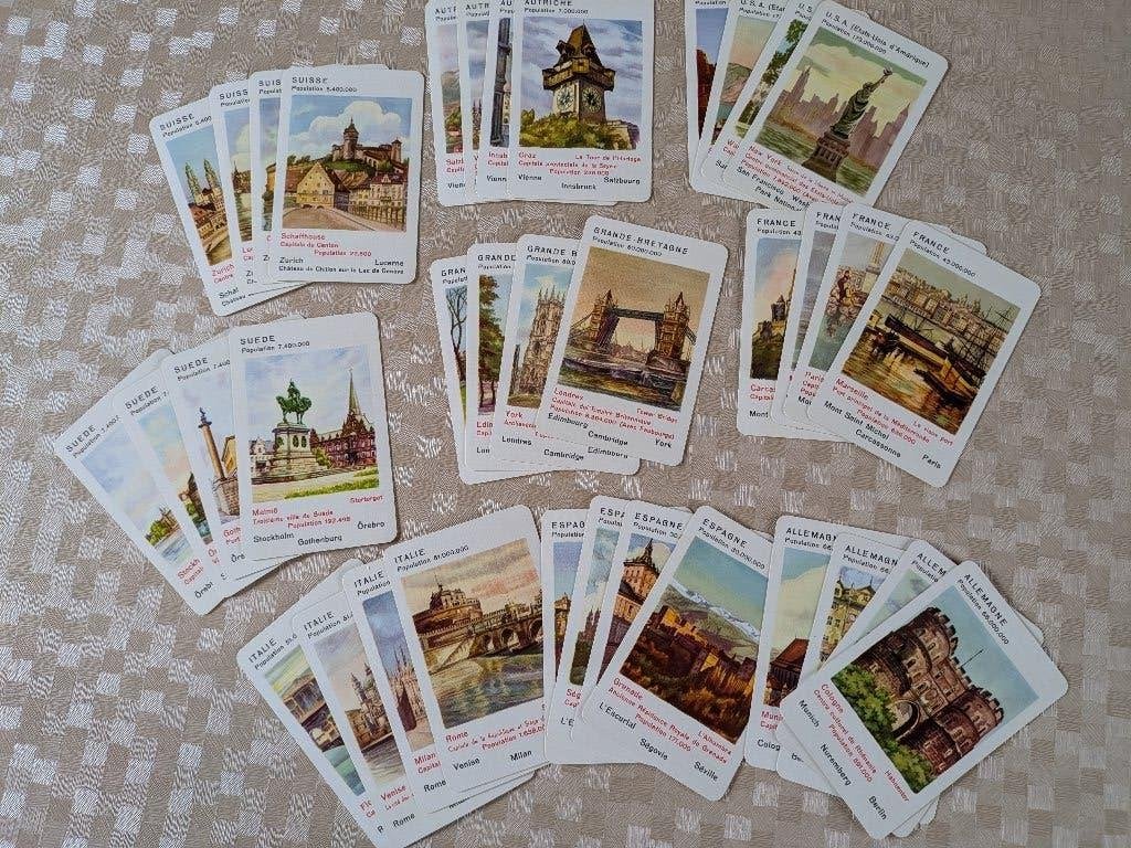 Ancien jeu de quatuor français, Enlèvement, Comme neuf, Jeu(x) des sept familles