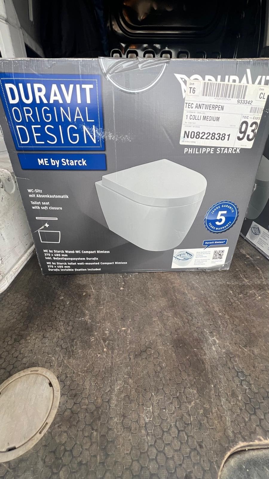 Duravit hangtoilet – nieuw in doos, Doe-het-zelf en Bouw, Ophalen, Toilet