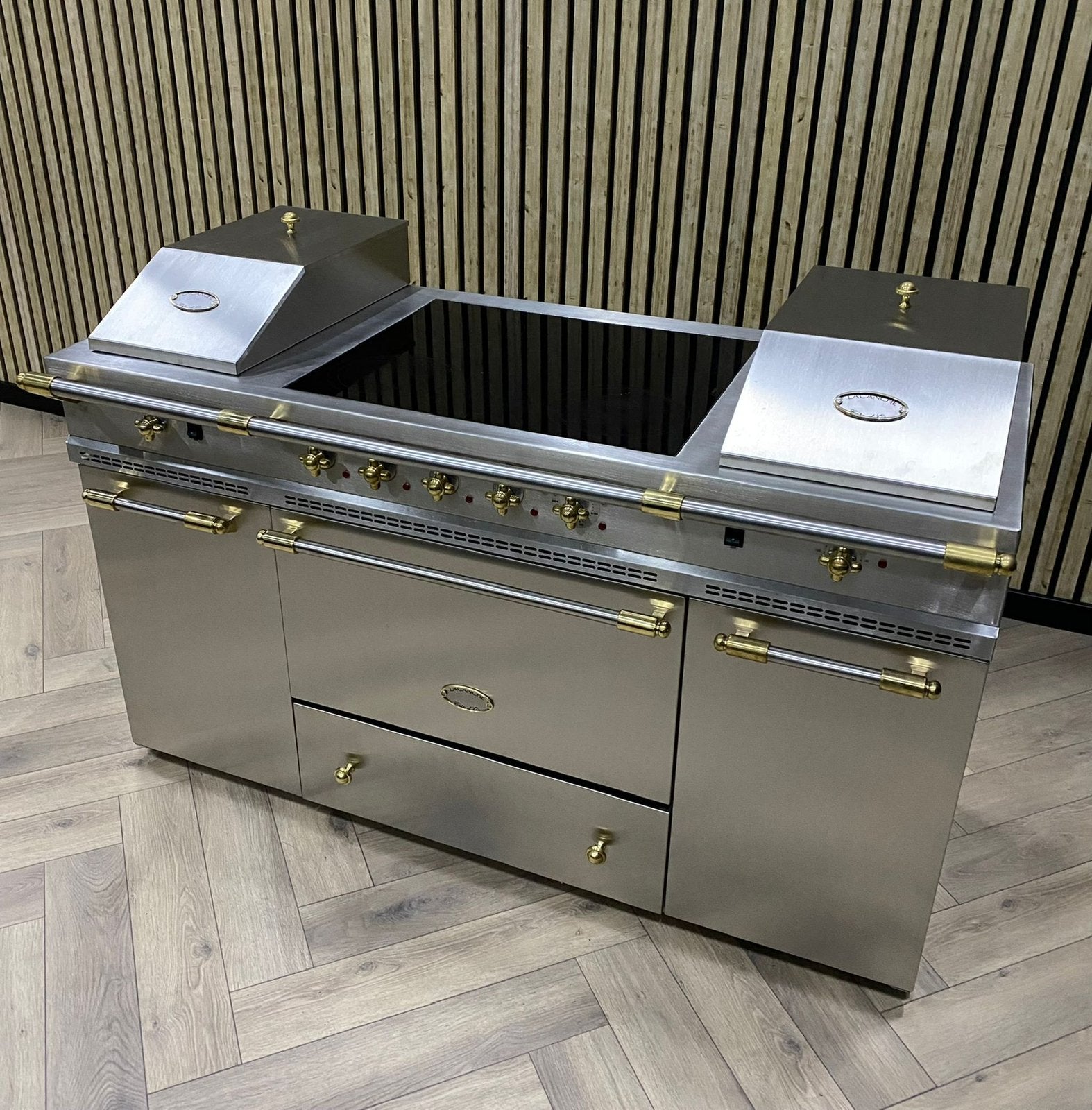 Cuisinière céramique Lacanche 150 + friteuse + multicuiseur, Enlèvement ou Envoi, Gril, Électrique