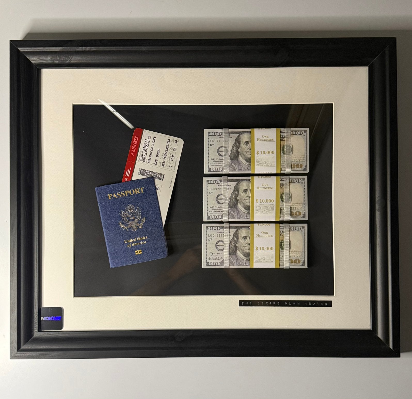 Mon’Art The Escape Plan 15/100 – Limited Edition Kunstwerk, Ophalen of Verzenden, Hout, Overig onderwerp, Overige technieken
