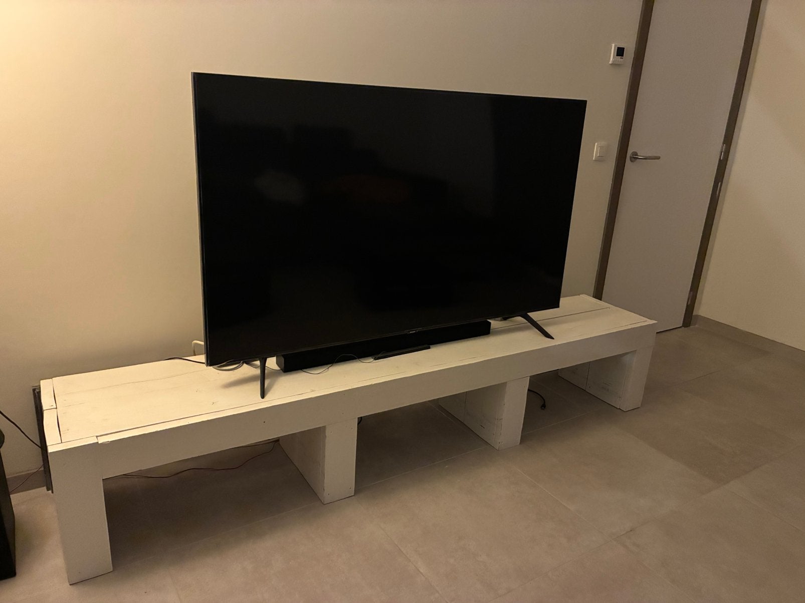 Moet snel weg!! Tv meubel steigerhout, Enlèvement, Utilisé, Steigerhout
