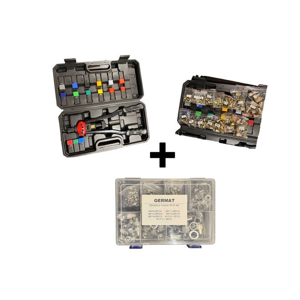 Germat complete blindklinkmoer set incl., Ophalen of Verzenden, Nieuw, Kunststof